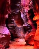 "This is what is called a Slot Canyon. formed by rain water from storms as far as 50 miles away. Rus