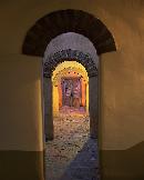 "This picture was taken during a severe electrical storm in Santa Fe.  The tops of the arches are op